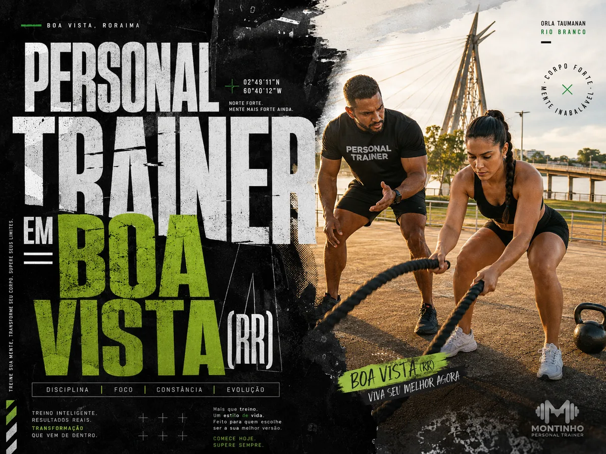 Personal trainer em Boa Vista (RR) em arte que une treino em dupla na Orla Taumanan e a ponte estaiada sobre o rio Branco — Personal por Perto