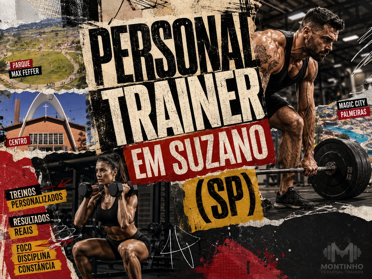 Personal trainer em Suzano (SP) em arte que reúne o Parque Max Feffer, o Centro e o Magic City — Personal por Perto