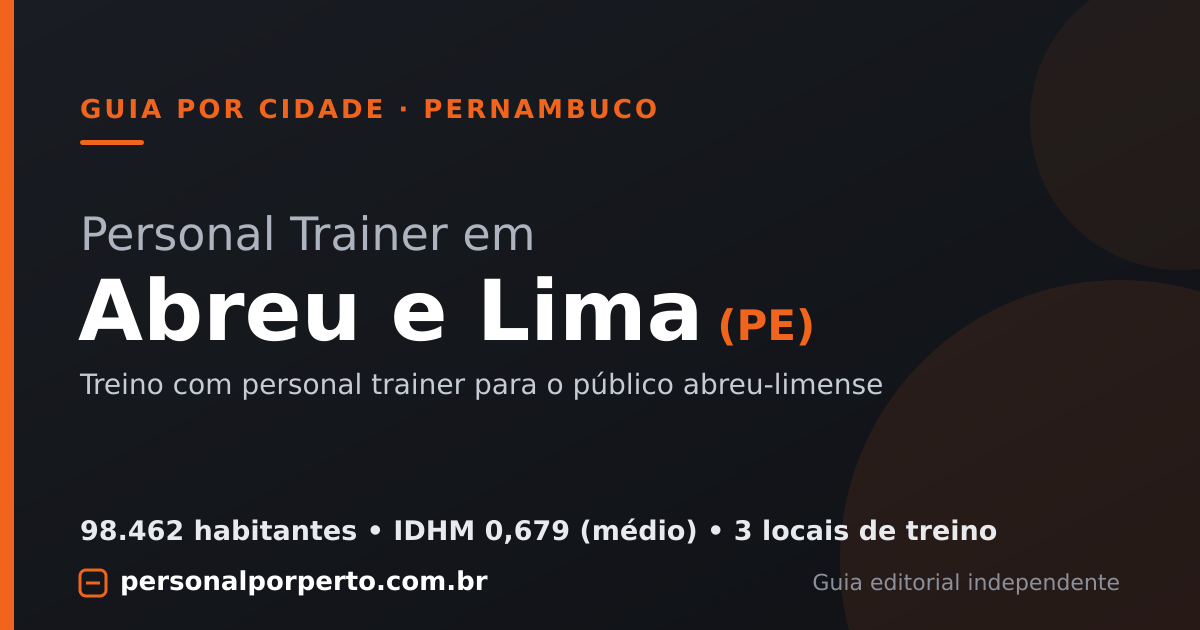 Personal trainer em Abreu e Lima (PE) — guia do Personal por Perto