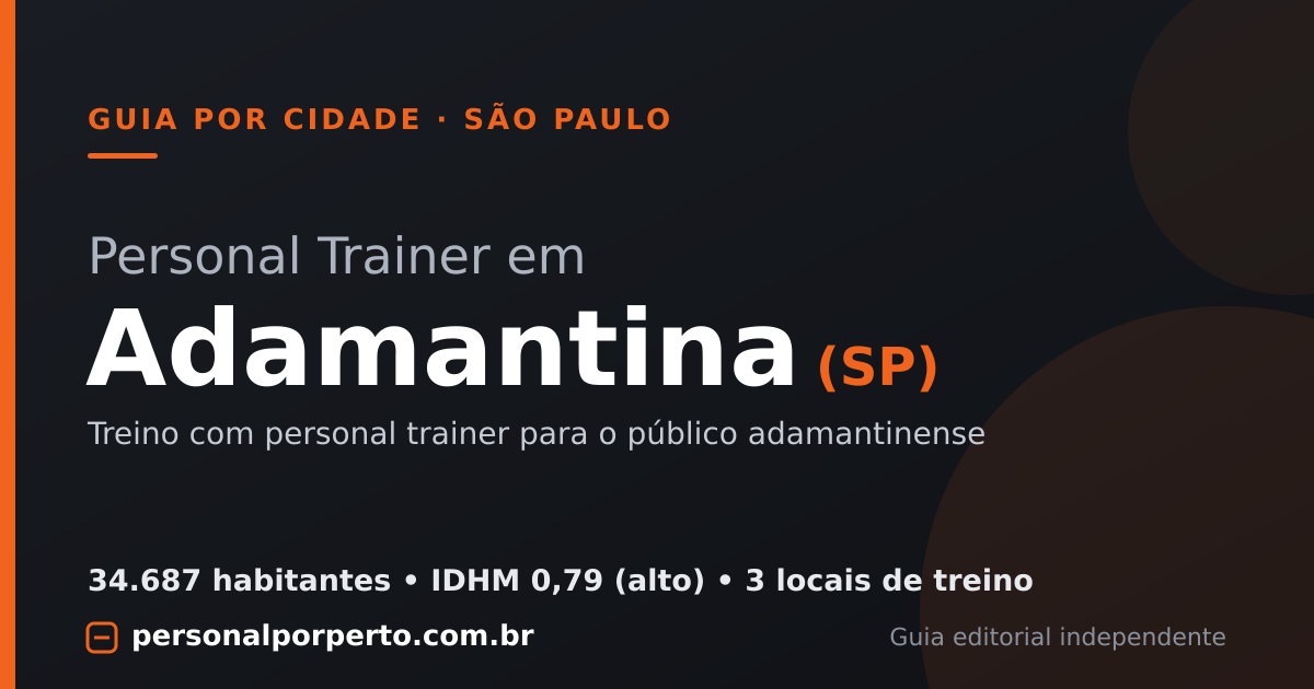 Personal trainer em Adamantina (SP) — guia do Personal por Perto