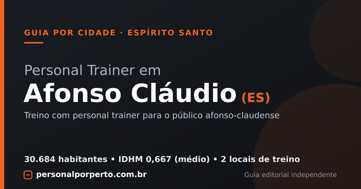 Personal trainer em Afonso Cláudio (ES) — guia do Personal por Perto