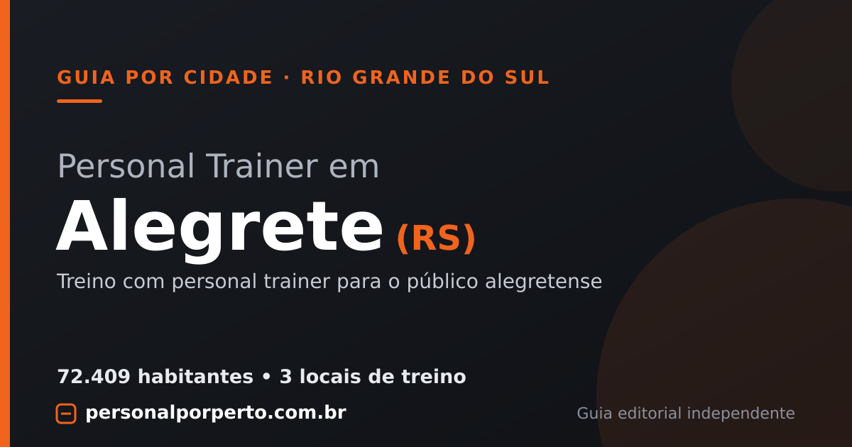 Personal trainer em Alegrete (RS) — guia do Personal por Perto