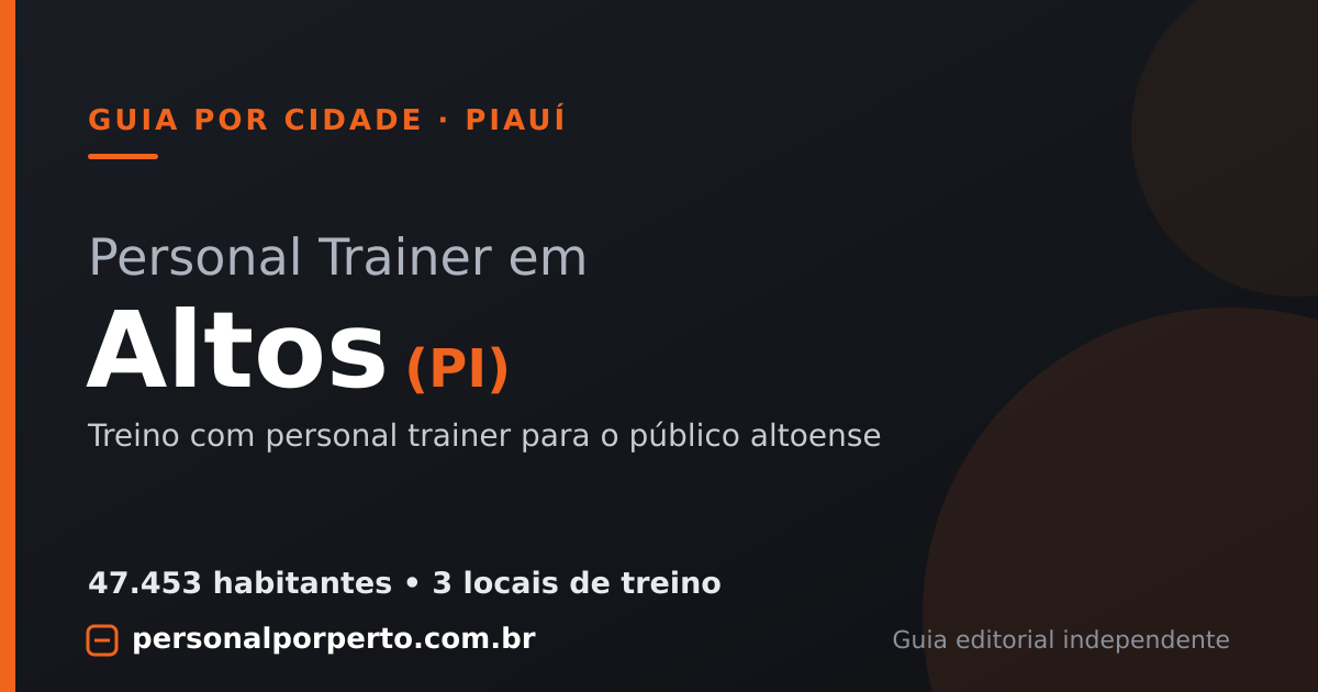 Personal trainer em Altos (PI) — guia do Personal por Perto