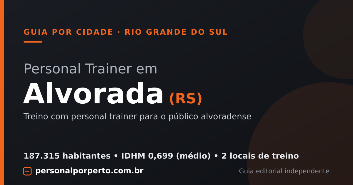 Personal trainer em Alvorada (RS) — guia do Personal por Perto