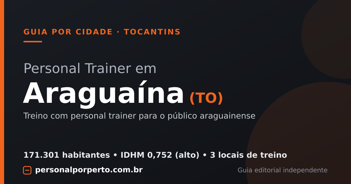 Personal trainer em Araguaína (TO) — guia do Personal por Perto