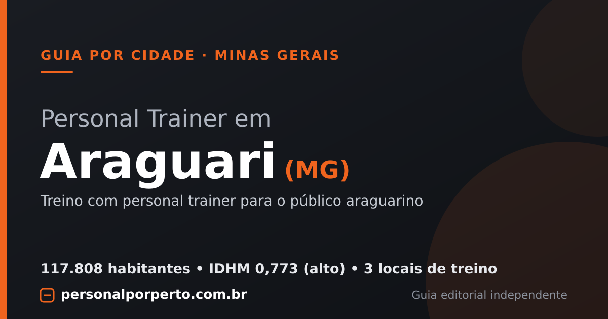 Personal trainer em Araguari (MG) — guia do Personal por Perto