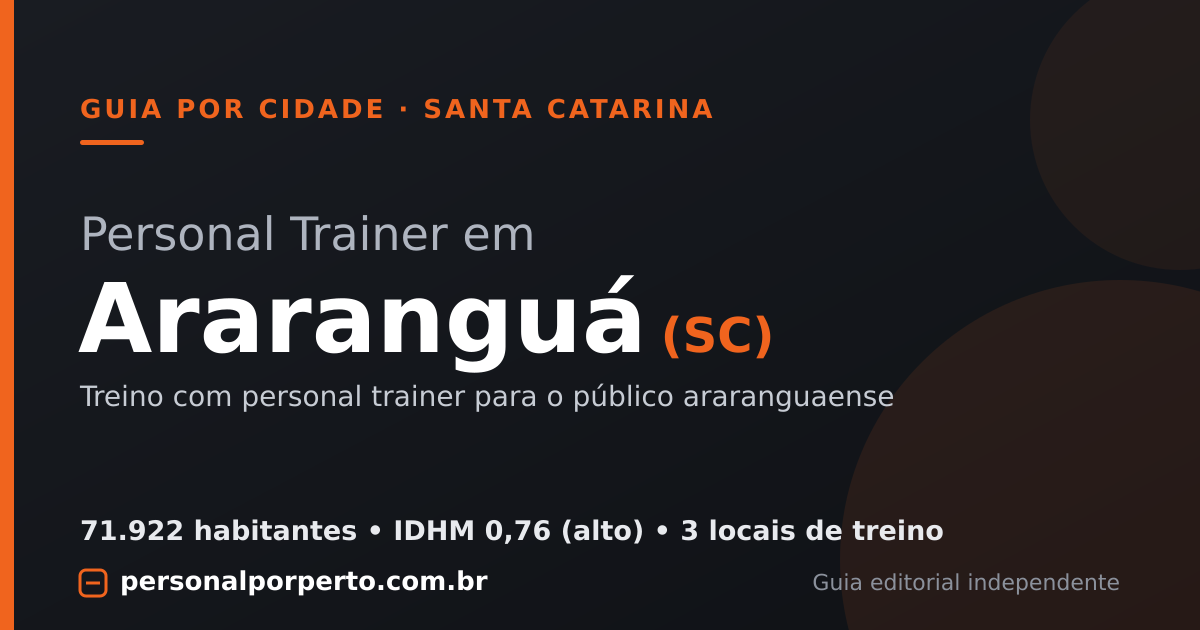 Personal trainer em Araranguá (SC) — guia do Personal por Perto