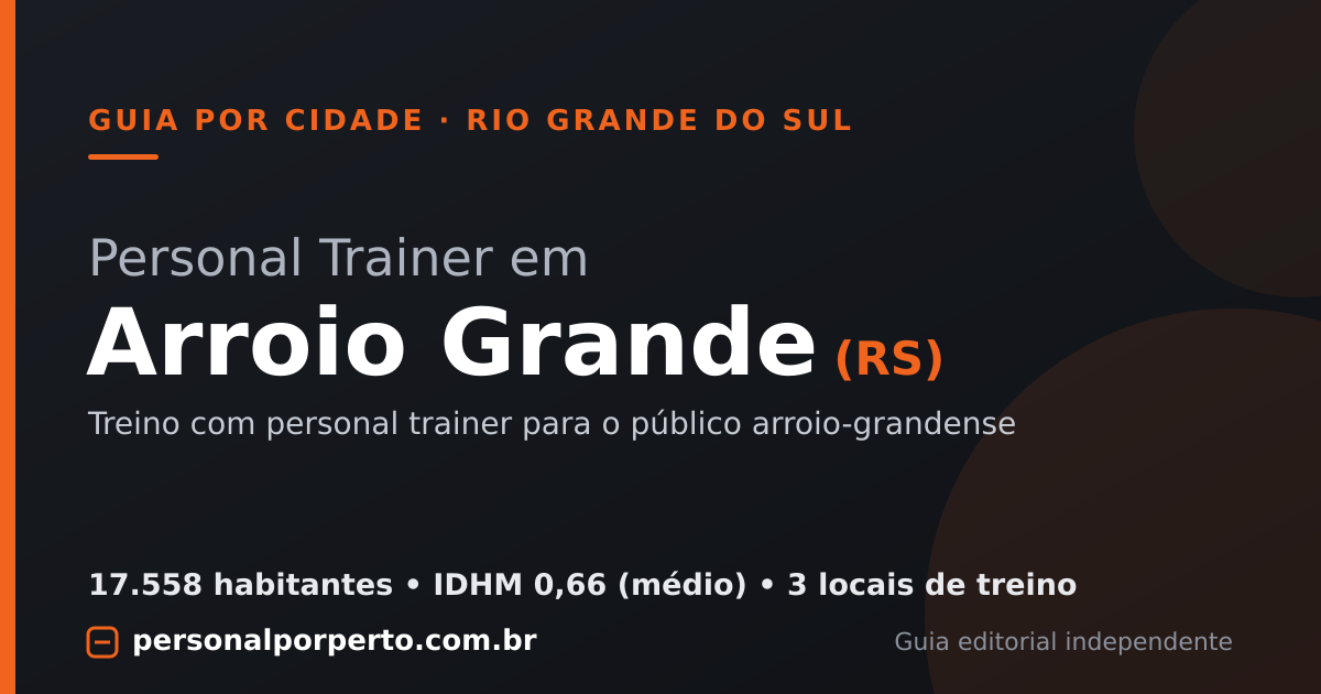 Personal trainer em Arroio Grande (RS) — guia do Personal por Perto