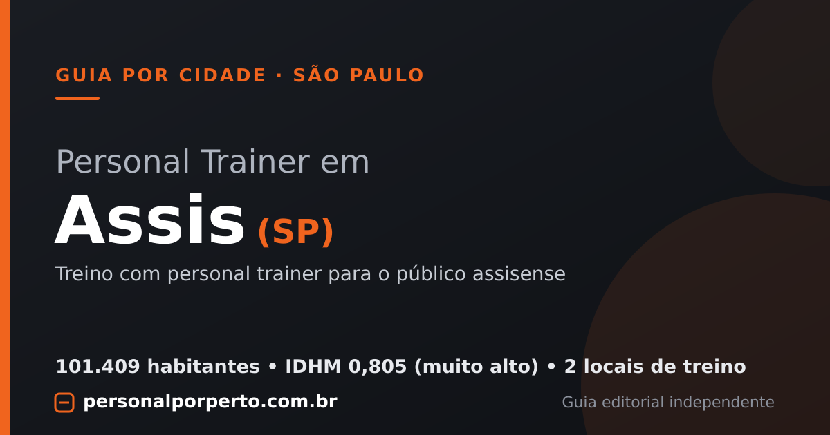 Personal trainer em Assis (SP) — guia do Personal por Perto