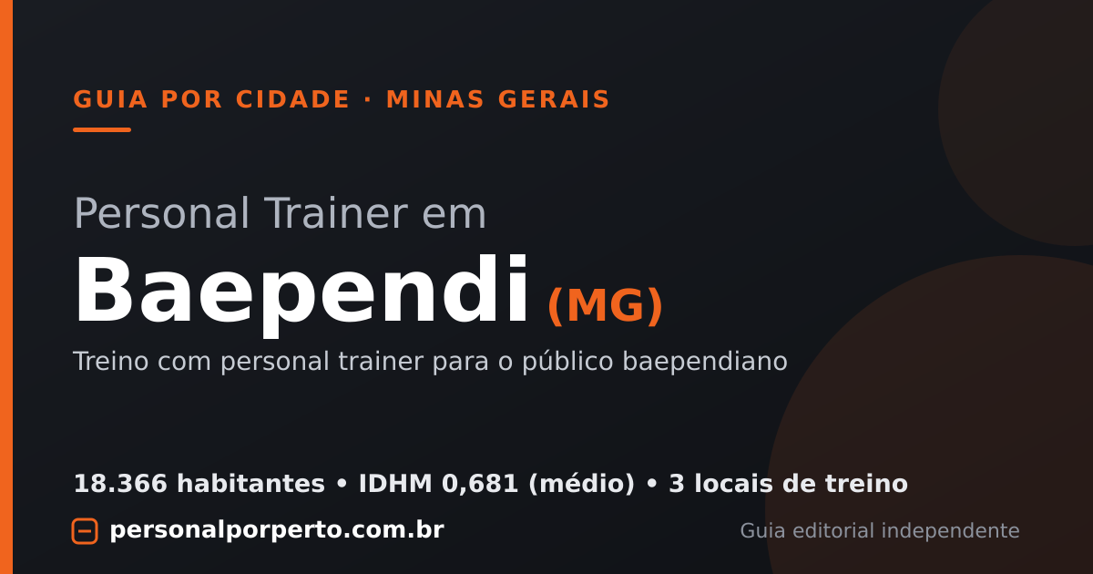 Personal trainer em Baependi (MG) — guia do Personal por Perto