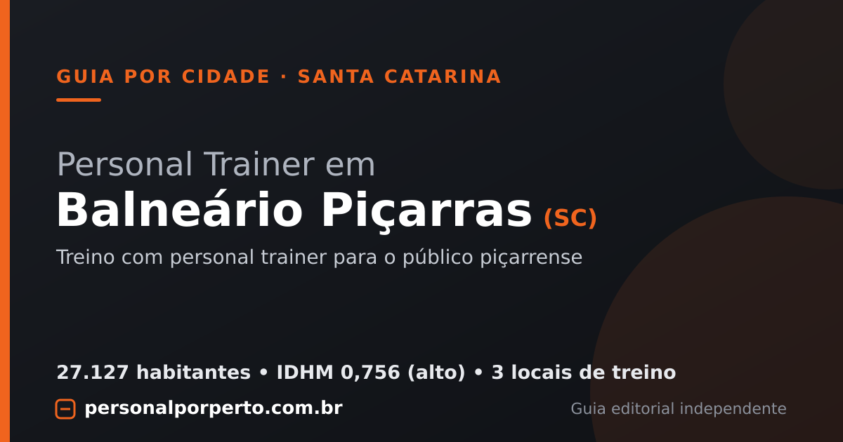 Personal trainer em Balneário Piçarras (SC) — guia do Personal por Perto