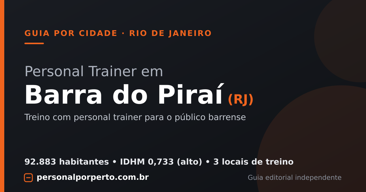 Personal trainer em Barra do Piraí (RJ) — guia do Personal por Perto