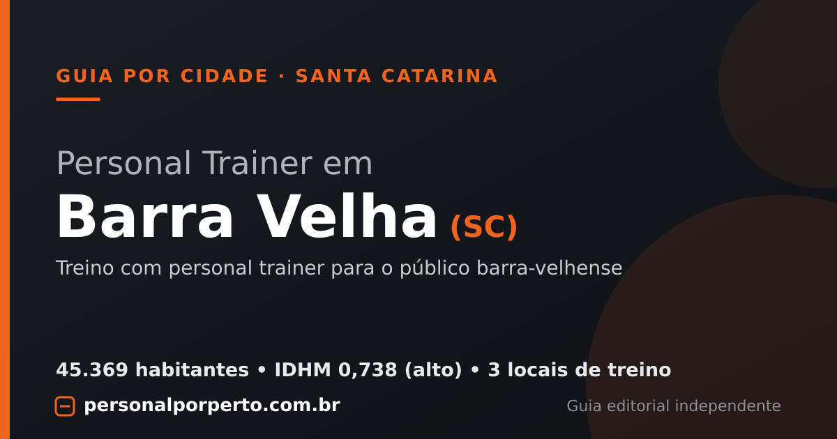 Personal trainer em Barra Velha (SC) — guia do Personal por Perto