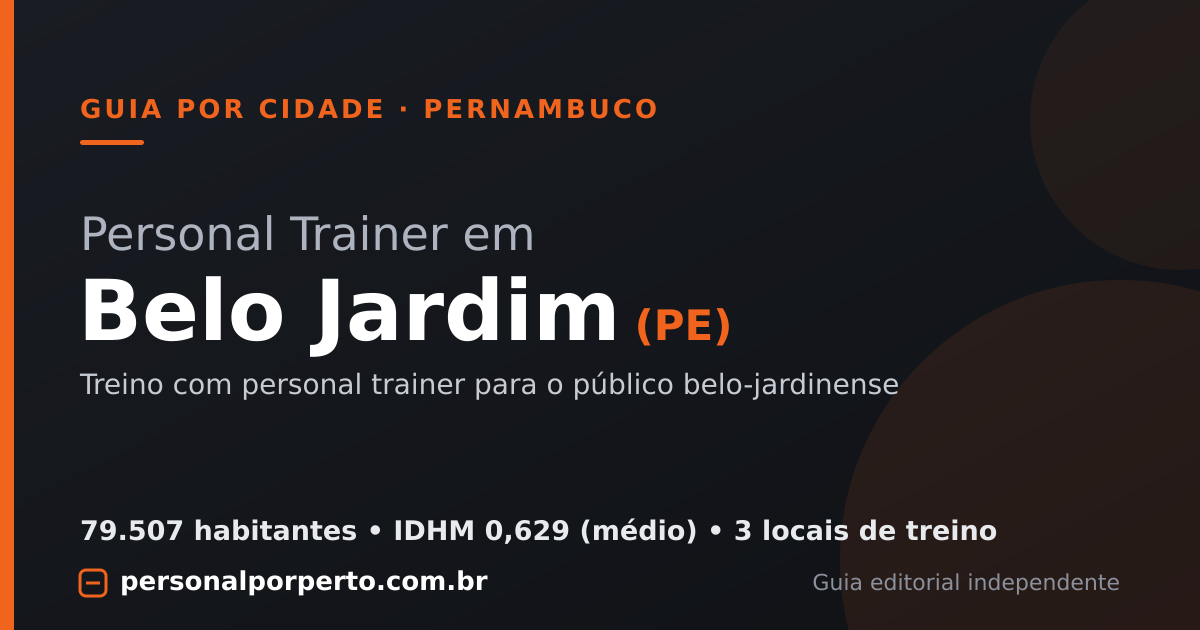Personal trainer em Belo Jardim (PE) — guia do Personal por Perto