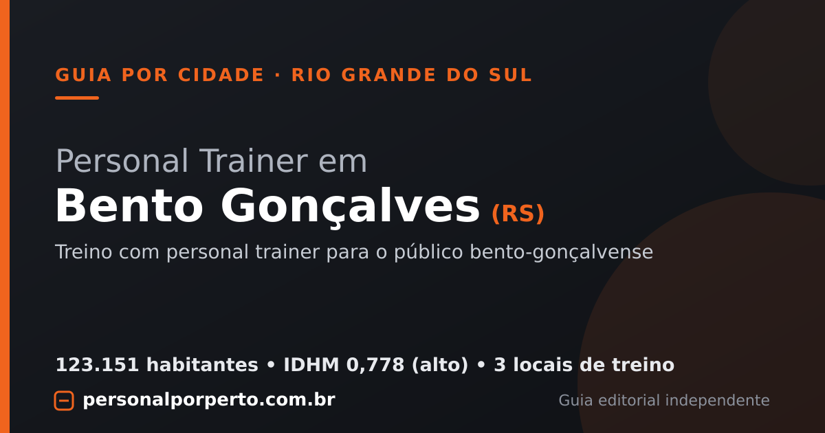 Personal trainer em Bento Gonçalves (RS) — guia do Personal por Perto