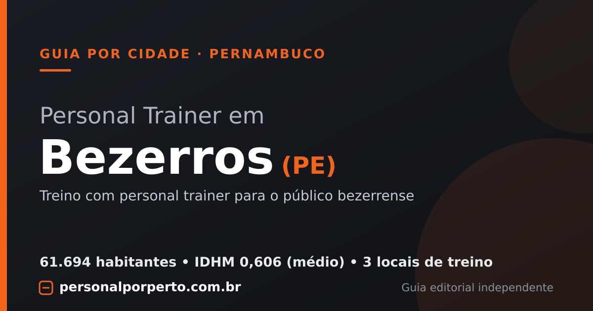 Personal trainer em Bezerros (PE) — guia do Personal por Perto