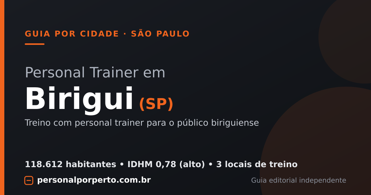 Personal trainer em Birigui (SP) — guia do Personal por Perto