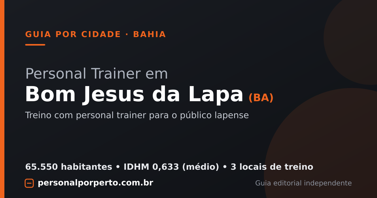 Personal trainer em Bom Jesus da Lapa (BA) — guia do Personal por Perto