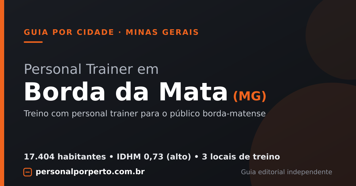 Personal trainer em Borda da Mata (MG) — guia do Personal por Perto