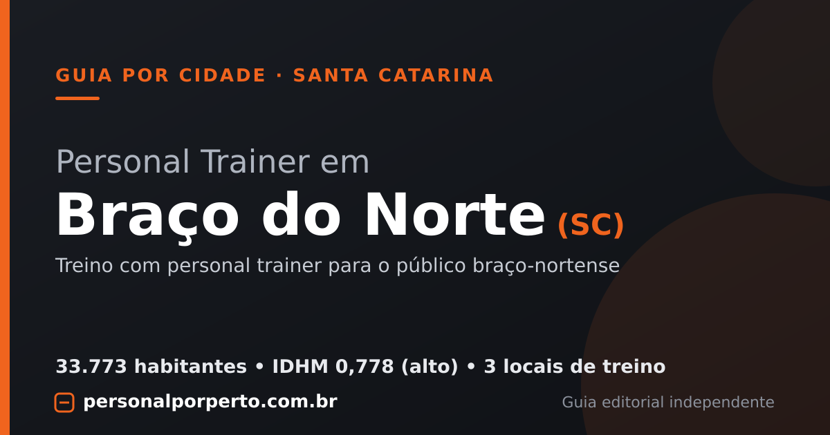 Personal trainer em Braço do Norte (SC) — guia do Personal por Perto