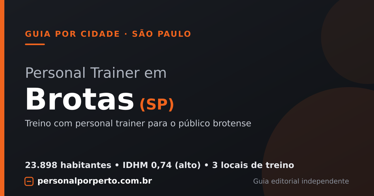 Personal trainer em Brotas (SP) — guia do Personal por Perto