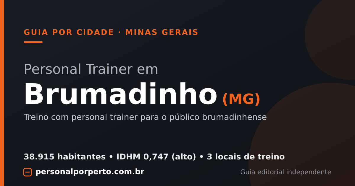 Personal trainer em Brumadinho (MG) — guia do Personal por Perto