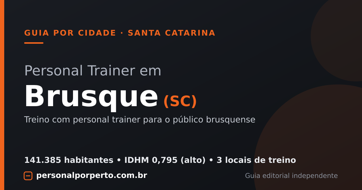 Personal trainer em Brusque (SC) — guia do Personal por Perto