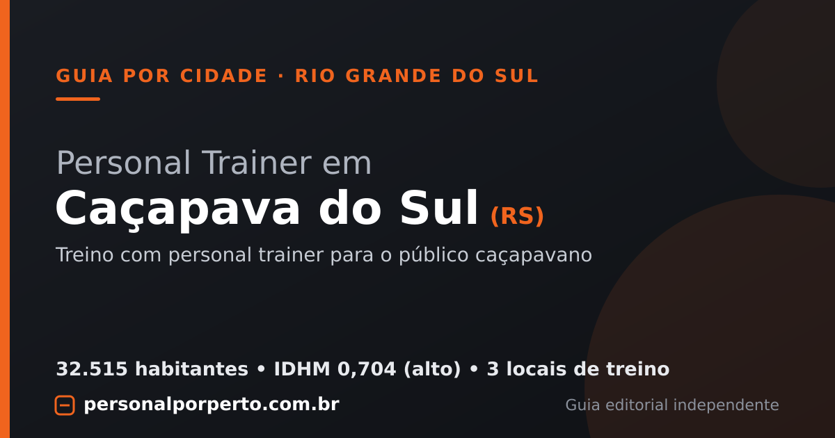 Personal trainer em Caçapava do Sul (RS) — guia do Personal por Perto
