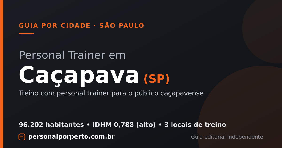 Personal trainer em Caçapava (SP) — guia do Personal por Perto