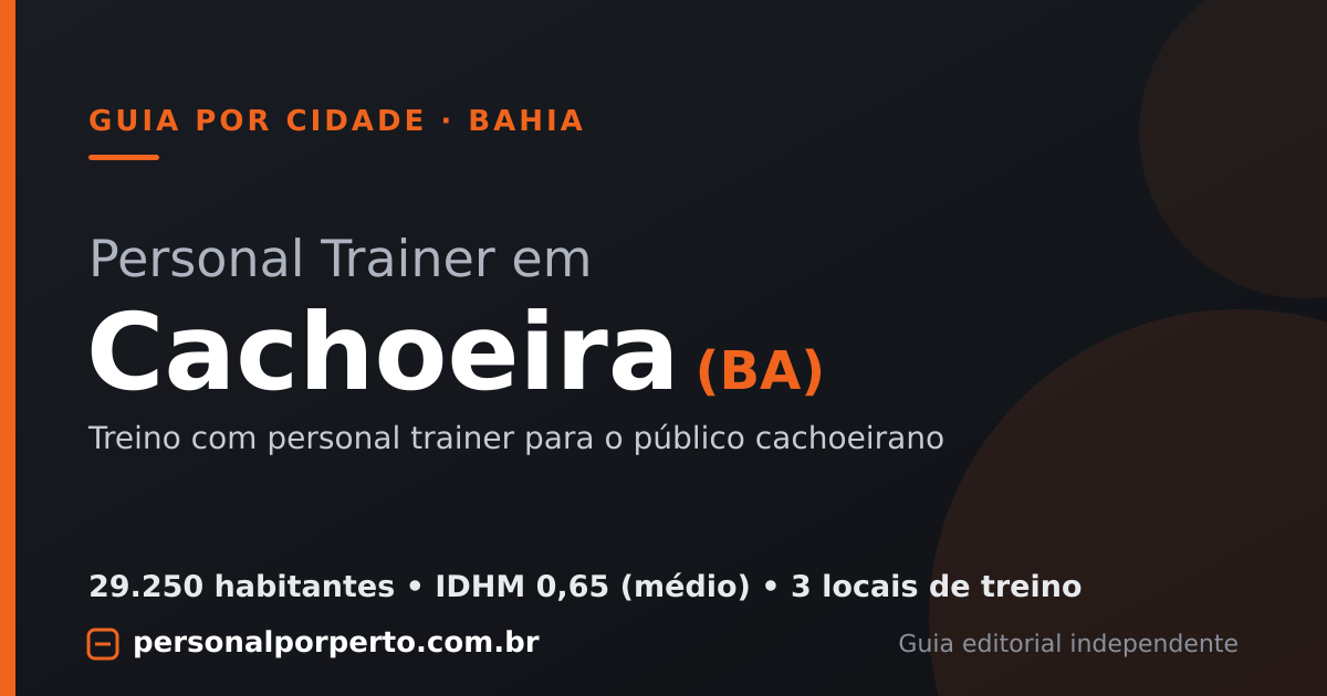 Personal trainer em Cachoeira (BA) — guia do Personal por Perto
