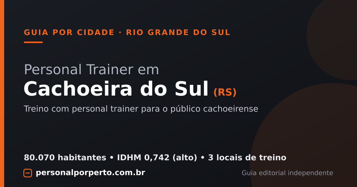 Personal trainer em Cachoeira do Sul (RS) — guia do Personal por Perto