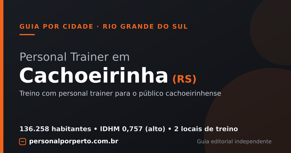 Personal trainer em Cachoeirinha (RS) — guia do Personal por Perto