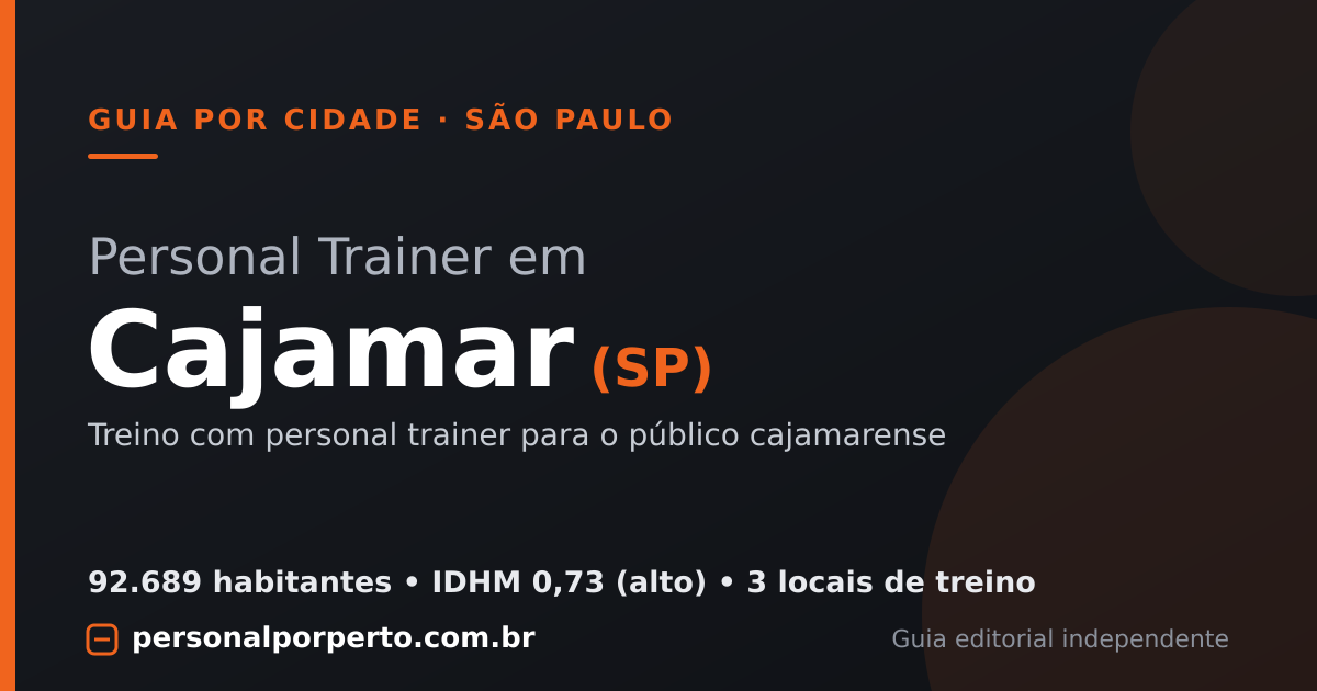 Personal trainer em Cajamar (SP) — guia do Personal por Perto