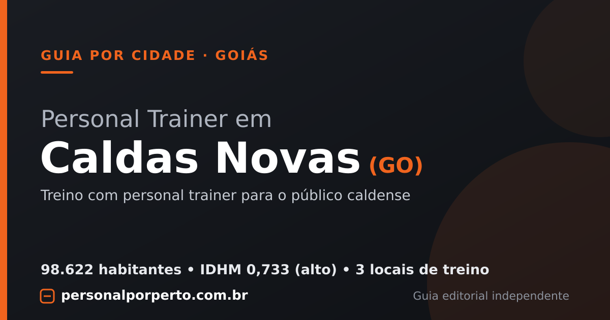 Personal trainer em Caldas Novas (GO) — guia do Personal por Perto