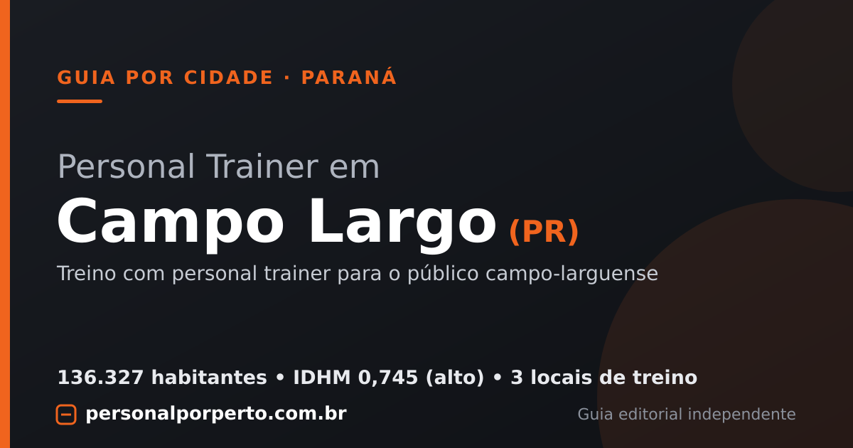 Personal trainer em Campo Largo (PR) — guia do Personal por Perto