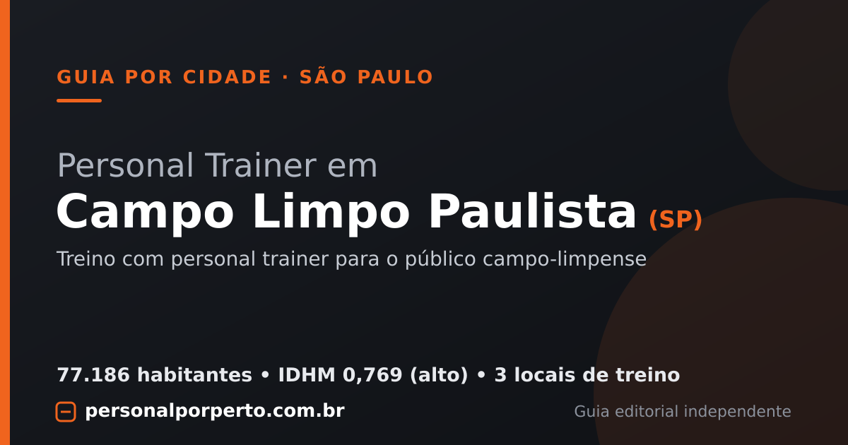Personal trainer em Campo Limpo Paulista (SP) — guia do Personal por Perto