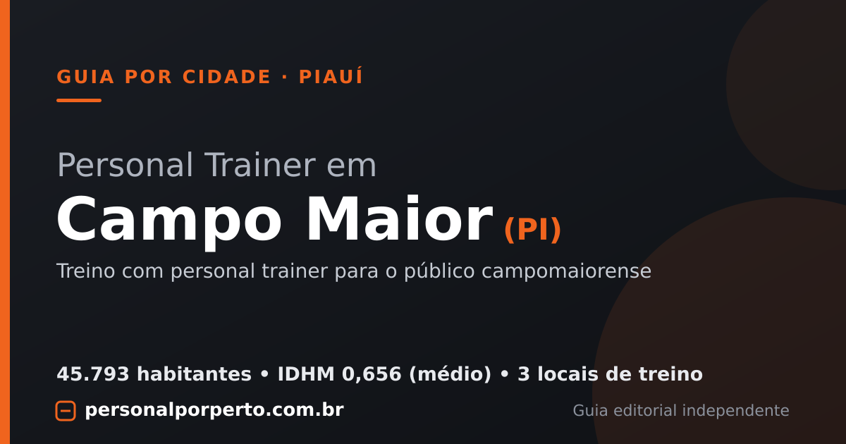 Personal trainer em Campo Maior (PI) — guia do Personal por Perto