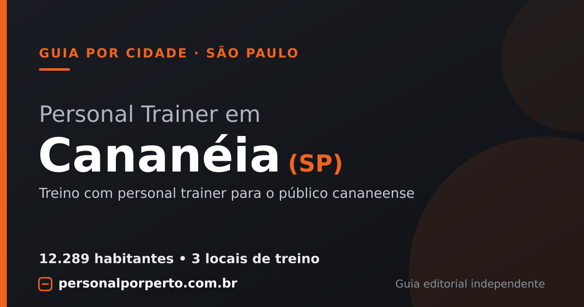 Personal trainer em Cananéia (SP) — guia do Personal por Perto
