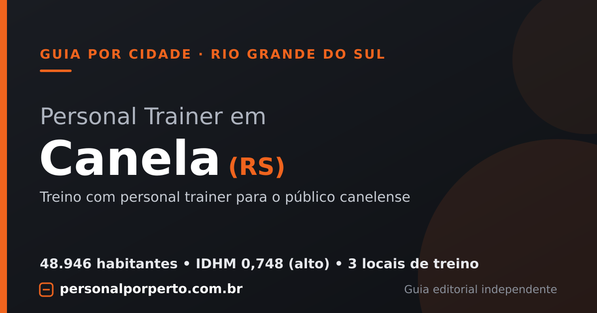 Personal trainer em Canela (RS) — guia do Personal por Perto