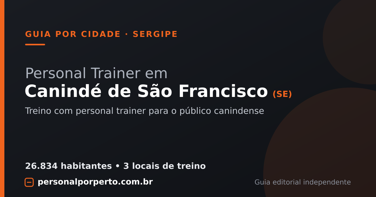 Personal trainer em Canindé de São Francisco (SE) — guia do Personal por Perto