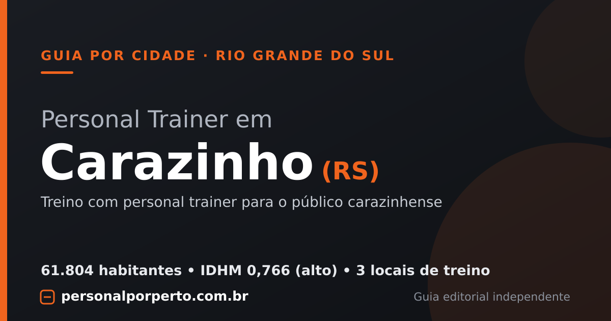 Personal trainer em Carazinho (RS) — guia do Personal por Perto