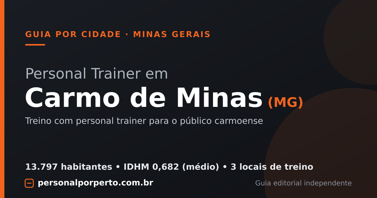 Personal trainer em Carmo de Minas (MG) — guia do Personal por Perto