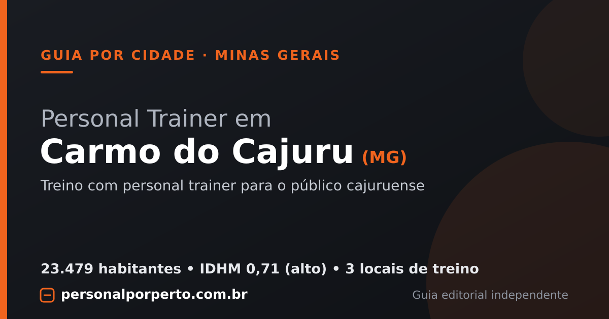Personal trainer em Carmo do Cajuru (MG) — guia do Personal por Perto