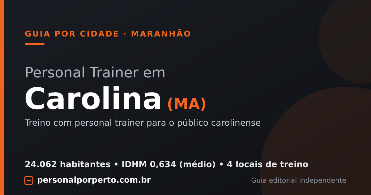 Personal trainer em Carolina (MA) — guia do Personal por Perto