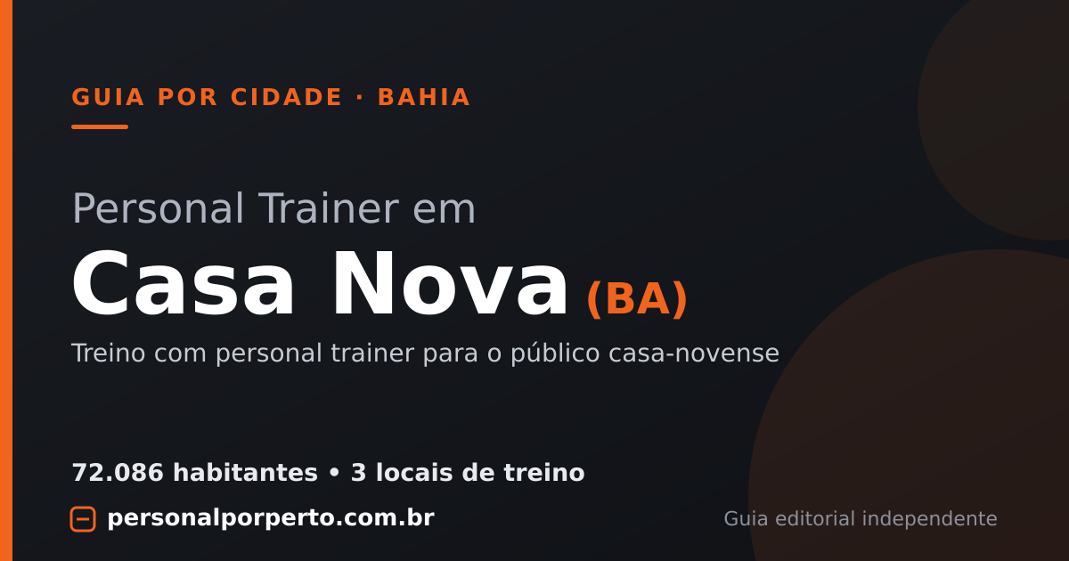 Personal trainer em Casa Nova (BA) — guia do Personal por Perto