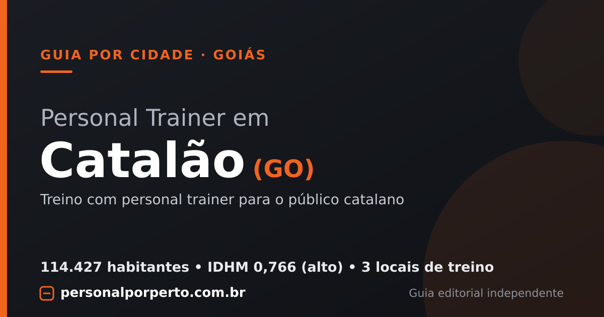 Personal trainer em Catalão (GO) — guia do Personal por Perto