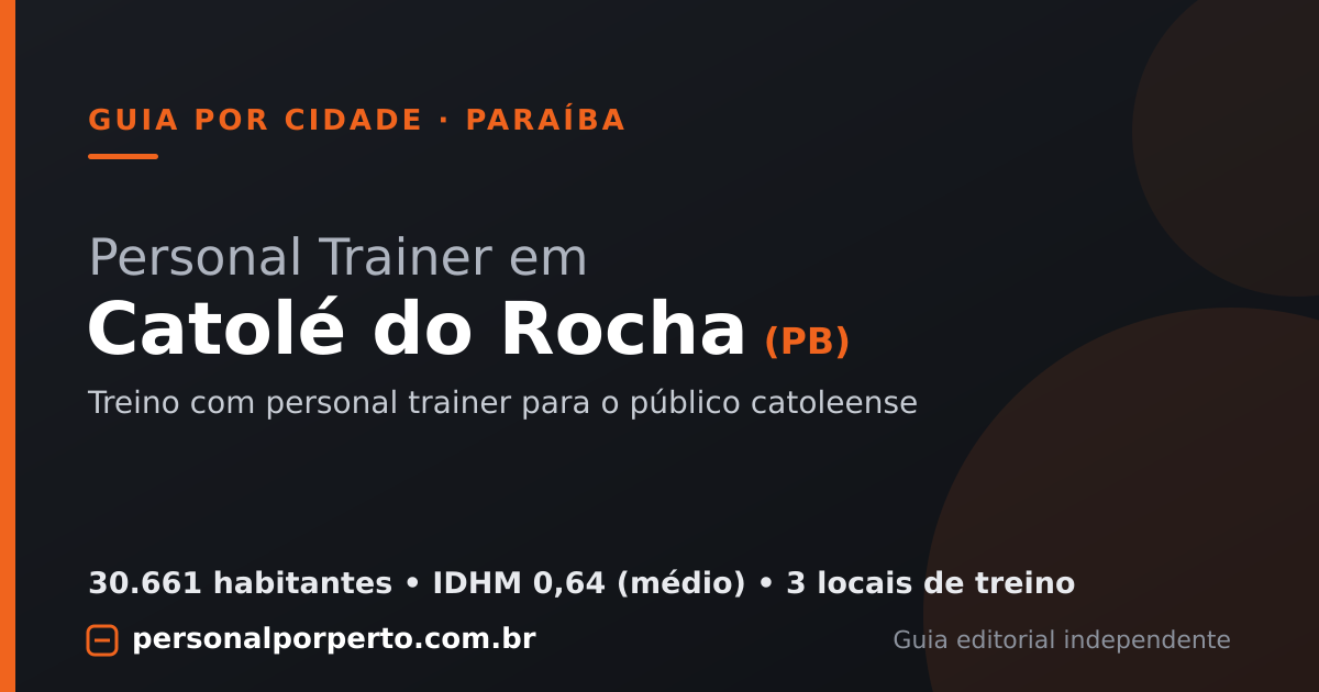 Personal trainer em Catolé do Rocha (PB) — guia do Personal por Perto