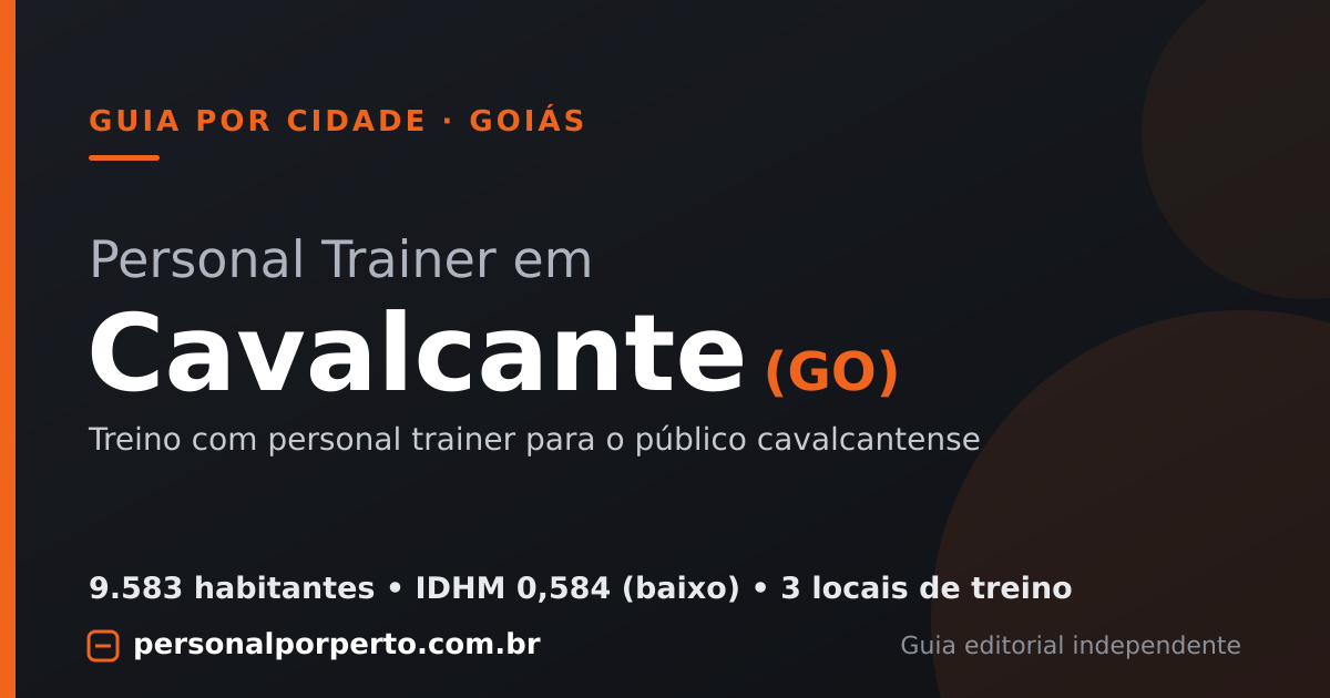 Personal trainer em Cavalcante (GO) — guia do Personal por Perto