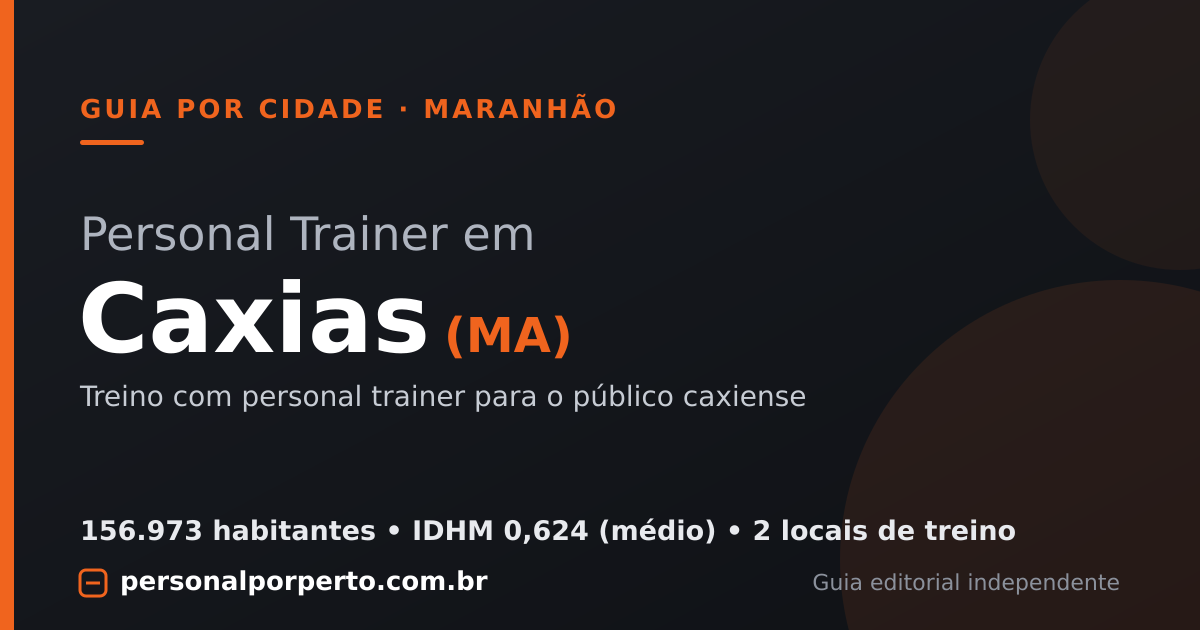 Personal trainer em Caxias (MA) — guia do Personal por Perto