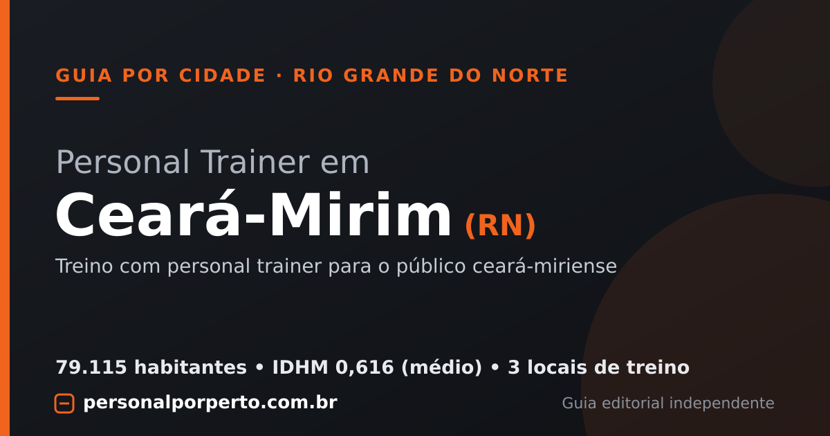 Personal trainer em Ceará-Mirim (RN) — guia do Personal por Perto